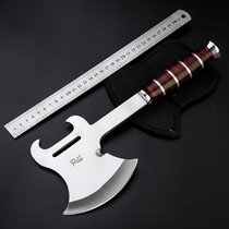 Mountain axe Fire axe knife Outdoor big cutting blade Chopping wood axe Self-defense blade Bull head tomahawk weapon field axe