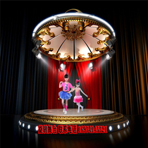 Electric remote control lifting stage wedding booth bar KTV trampoline 360 degree rotating table car Booth