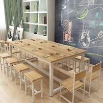 Drawing Kindergarten table and chairs Combined stool hosting class Spelling Art Class View Reading Desk Book Desk Training Course