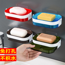 2021 New Soap Box Wall-mounted Drain Free Punched Soap Box Holder Home Bathroom Tray Large