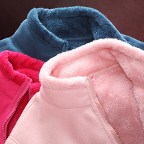 Double-sided wear ~ warm stand collar autumn and winter fleece sports jacket womens outdoor velvet jacket cotton jacket