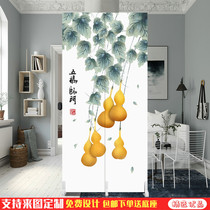 The screen porch blocks the bedside to attract money and block the small apartment with two lucky characters moving and folding toilet door partition