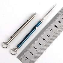 Titanium alloy spring telescopic integrated toothpick push-pull portable simple fruit sticker emergency toothpick cylinder