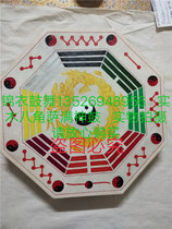 Shaman drum solid wood fish Ridge octagonal God two God drum Wenwang drum sent with drum whip