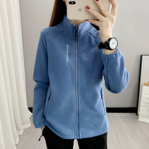 Outdoor fleece jacket womens fleece jacket plus velvet padded casual sports cardigan jacket couple assault liner