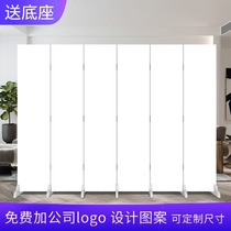 Customized pure white screen partition wall office living room home shelter Hotel Modern simple and practical folding screen