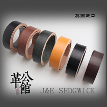 JE Bridle belt strip sedgwick Bridle leather Back belt leather tea heart wax hip back leather