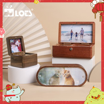 LOTS) photo music box photo frame wooden music box diy custom birthday New Year gift girl boy