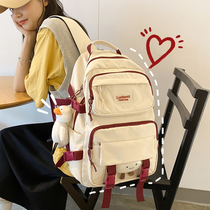 ins school bag junior high school students female high school students Korean version of high-value large-capacity backpack 2021 new backpack tide