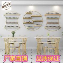 Nail salon nail polish glue nail art shelf display rack Nordic Net red storage cosmetics wall rack