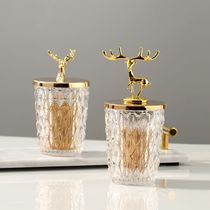 Floss box home high-grade light luxury high-end toothpick barrel cotton swab storage bucket floss box Nordic ins elk home