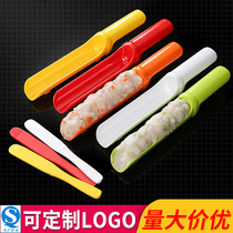 Melamine tableware color hot pot shop shrimp slide mold Creative fish slide plate shrimp slide spoon Plastic shrimp slide plate