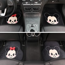 Car mat Universal easy to clean car non-slip pedal mat cute cartoon car carpet Four Seasons Universal