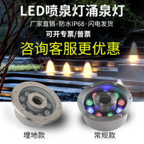 Fountain lights led waterproof Spring Lights 12V24V colorful underwater lights fish pool lights medium hole dry spray landscape underwater lights