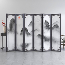 Chinese screen partition wall Living room folding mobile bedroom occlusion Home office Classical decoration Solid wood customization
