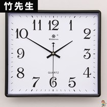 Square Simple Big Wall Clock Living Room Silent Watch Watch for Fashion Art Watch Quarter