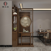 New Chinese solid wood shelf screen occludes the evil living room dining room tea room entrance entrance partition wall case seat screen
