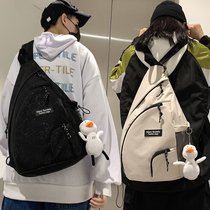 Chao brand multifunctional backpack mens schoolbag backpack female new Korean version of high school students large capacity Cross chest bag