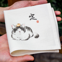 Tang Li Wen Chuang Custom Name Handkerchief Handkerchief with Ancient Style Small Square Handkerchief Cotton Sweat-absorbent Lady Graduation Gift