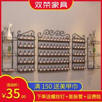 European-style iron nail polish glue shelf wall hanging u-shaped shelf nail shop display rack cosmetics shelf
