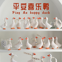 Ping An Happy Duck Creative Birthday Gifts Wooden Ornaments Home Decoration Photo Props Photography Background