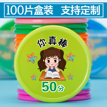 Reward coins Reading training coins Teaching props Point coins Children encourage praise coins Point exchange Custom Longyu