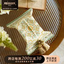 Fan Guo attitude Qingyue American vintage light luxury high-end car tissue box Liveroom tissue tissue package cloth set
