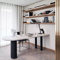 Nordic solid wood Zhongdao table small apartment home Modern simple designer Office conference table long computer desk