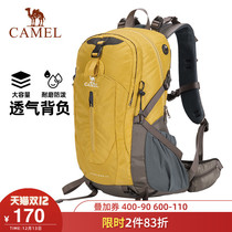 Camel outdoor travel backpack for men and women portable lightweight back system waterproof and splashing wear-resistant hiking bag