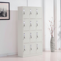 Shanghai steel locker 12-door iron cabinet staff locker hospital shoe hat cabinet nurse storage multi-grid cabinet