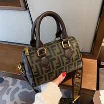 French ZAMP designer bag Boston Hand bag net red cylinder pillow women bag wide shoulder strap shoulder strap shoulder bag