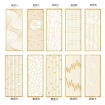 Light luxury stainless steel screen partition living room new Chinese office restaurant iron hollow cover porch entrance decorative wall