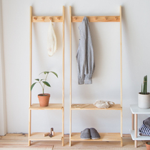 Nordic style coat rack small apartment Landing home porch simple modern Japanese bedroom hanger wooden