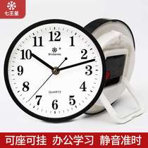 The red living room small wall clock double - use desktop clock - style clock - clock - silent clock 7 inches