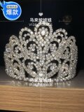 Bride Pageant Awards Gala Etiquette Crown Single Diamond Flower Princess Hair Accessories Metal New Catwalk Headdress Crown