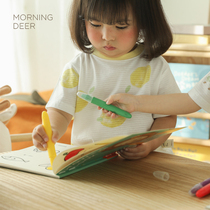 Deer early crayon childrens safe and non-toxic washable brush Kindergarten stationery color smooth baby oil painting stick