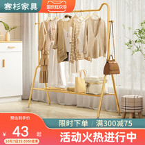 Simple hanger floor bedroom hanger clothes rack multi-function coat rack Net red light luxury iron rack