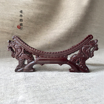 Double dragon head decorative porcelain plate bracket ceramic plate setting rack polyester frame watch plate seat plate bracket