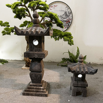 Antique stone carving stone lantern Chinese courtyard solar stone lamp garden Japanese landscape decoration stone lamp outdoor Palace Lamp