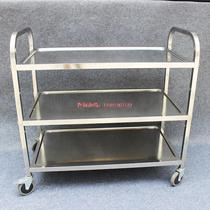 Layer rack stainless steel dining car cart large kitchen with wheels mobile placement four-wheel disc finishing rack banquet