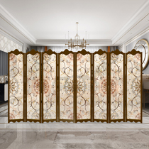 European style American screen partition living room entrance entrance bedroom shielding home solid wood mobile folding screen