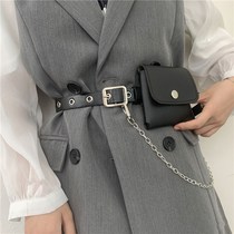 Running bag belt female Ins style decorative belt women with jeans skirt Korea minimalist Joker waist bag