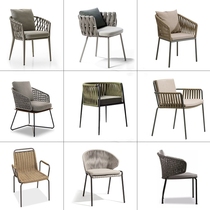 Nordic outdoor leisure table and chair villa garden hotel courtyard outdoor waterproof sunscreen Net red creative rattan cane chair