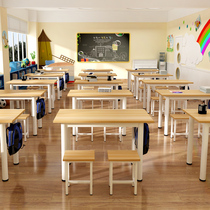 Manufacturer Direct Sales Color Campus Students Class Table And Chairs Training Desk Coaching Class Desk Chair Composition Fine Art Table Strip Table
