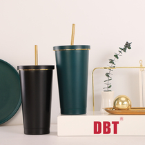 Emerald insulation coffee cup custom matte student trembles luxury stainless steel ice Cup insulation sip Cup