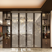 New Chinese style solid wood Embroidery screen into the living room to cover the home porch partition cabinet modern simple