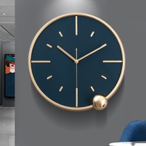 Modern light luxury alloy creative clock home simple atmospheric wall clock living room decoration wall mute wall clock