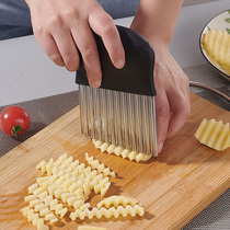 Spike Potato Wave Knife Potato Knife Kitchen Household Cutter Artifact Fancy Slicer Potato Cube Slice Tool