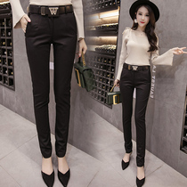 Suit pants children 2021 Spring and Autumn new black professional tooling small feet slim thin pencil casual West pants