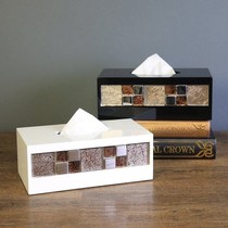 European-style coffee table ornaments light luxury modern living room household table tissue box drawing paper box napkin paper box paper box